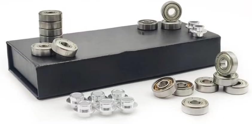 16pcs Fast White Ceramic Inline Speed Skating Bearing with 7-Beads ZrO2 Ceramic 608rs Roller Skates Rolling Bearing