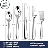 STILLOYE Heavy Duty Silverware Set for 12, 60 Piece Premium Stainless Steel Flatware Utensils Cutlery Set Including Steak Knife Fork and Spoon, Dishwasher Safe, Gift Package for Wedding Housewarming #4