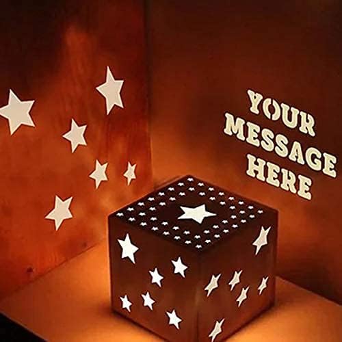 Apna PhotoPersonalized LED Shadow Cube can Customise with Your Tagline and Name. 15X15X15 CM Gift for Birthday Anniversary Boyfriend Girlfriend Valentine's Day