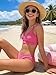 Girl's 2 Piece Swimsuit Solid Spaghetti Strap Bikini Sets Beach Bathing Suit Swimwear for Teen Girls