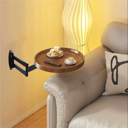 Table ronde pliante murale en bois naturel pour un gain de place optimal