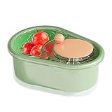 Cuenco limpiador de frutas, de lechuga de manivela de mano, giratorio de lavado de frutas y verduras, para el hogar, dormitorio, hotel, restaurante, apartamento, negocios, alquiler, camping