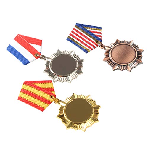 NUOBESTY 3pcs Costume Military Badge Medal, Combat Hero Medal Alloy Military Medal Accessory for Women Men, Military Toys for Kids