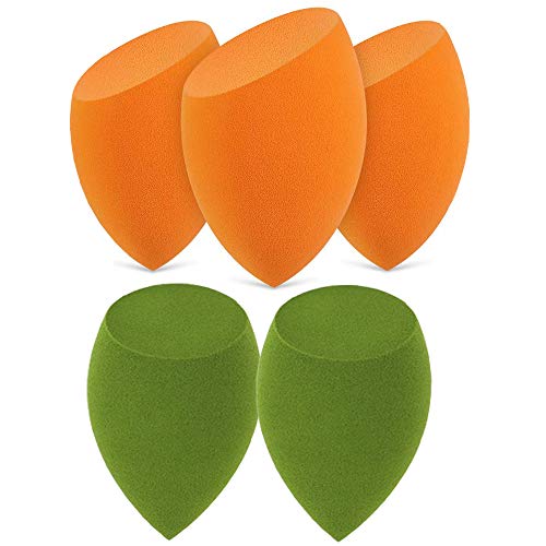 Makeup Sponge, 5 Pcs Makeup Sponges Blender Set Beauty Cosmetic Foundation Blending Applicator Puff, Flawless for Liquid Cream Powder