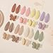 choicbaby 24pcs Toddler Hair Clips Small Knitted Snap Hair Clips Non Slip Wrapped Butterfly Hair Barrettes Accessories for Toddler Baby Girl Infant Kids