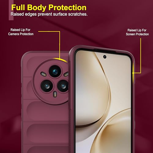 Image of amazon basics Back Case Cover for Realme 14 Pro Plus 5G | Compatible for Realme 14 Pro Plus 5G Back Case Cover | Liquid Silicon Magic with Camera Protection | Plum
