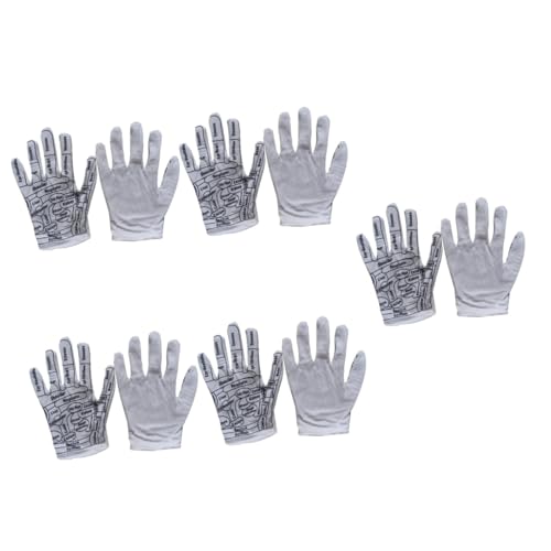Beaupretty 5 Pares guante reutilizable masaje espalda masajes pies guantes masaje guante masajeador masaje de espalda reflexología guante de masaje elastico cubre manos de masaje algodón