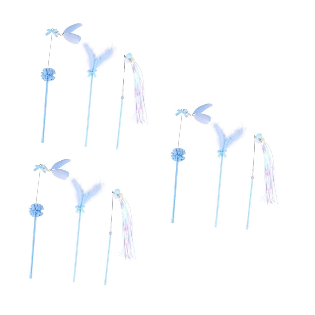 Beavorty 9pièces Jouets pour Chat avec Plumes Et Clochettes De pour Accessoires Et Amusants pour Animal
