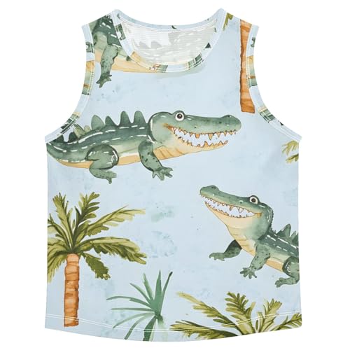 Boys' Tank Top Shirt Palm Tree Crocodile Pattern Sleeveless T-Shirts