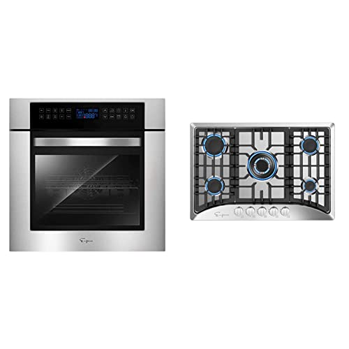 Empava 24" 10 Cooking Functions W/ Rotisserie Electric LED Digital Display Touch Control Built-in Convection Single Wall Oven EMPV-24WOC02
