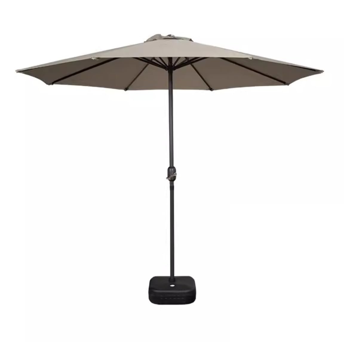 LYGSWDB Parasol Parasol ogrodowy Parasol ogrodowy Parasol zewnętrzny 8,8 stopy z podstawą z wtryskiem wody 22 l Korba do parasola tarasowego 8 żeber Parasol plażowy do ogrodu przydomowego Odcień