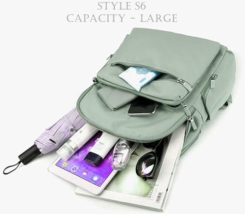 Mochila impermeable de nailon espaciosa para viaje y diario 6