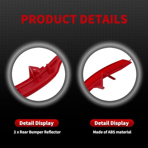 Image of Nakkaa Rear Bumper Reflector Compatible with Accord 2018-2022 | 33555TVAA01 HO1184113 33505TVAA01 HO1185113 2PCS Left & Right Side