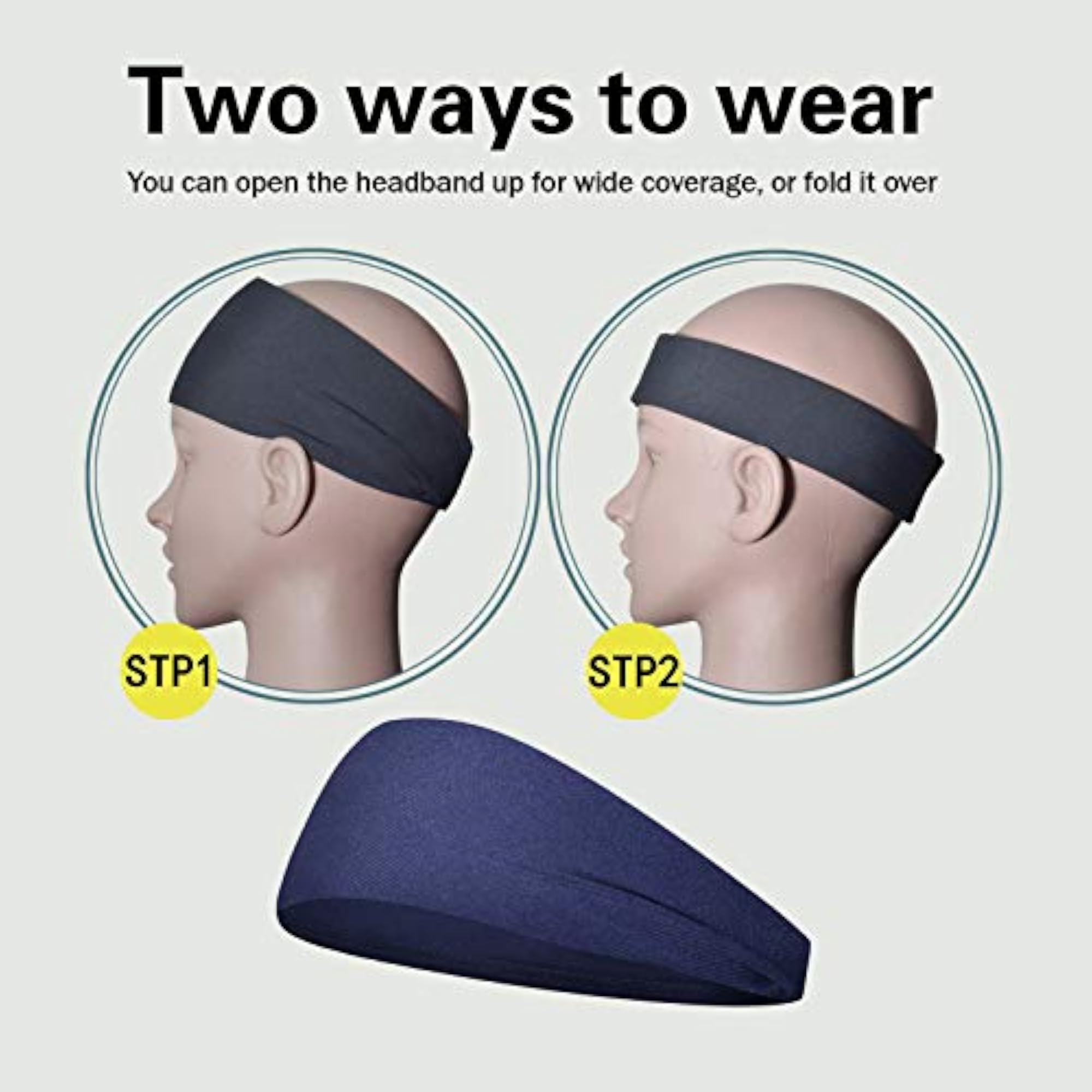 5 Pack Moisture Wicking Sports Headbands