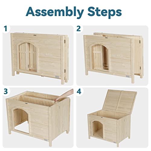 Petsfit Large Cat Litter Box Furniture Hidden,No Tools Required Assembly,Cat Washroom Furniture With Top Opening,Wooden Pet House End Table,Folding Litter Box Enclosure,35.5L X 23.5W X 27H Inches #TOP3