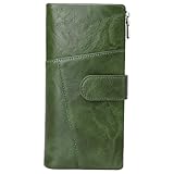 Faneam Monedero Cartera Mujer Grande, Billetera para Mujer con RFID Bloqueo, Cartera de Piel PU, Monedero con Doble Cremallera, Monedero de Gran Capacidad, 23 Compartimentos para Tarjetas