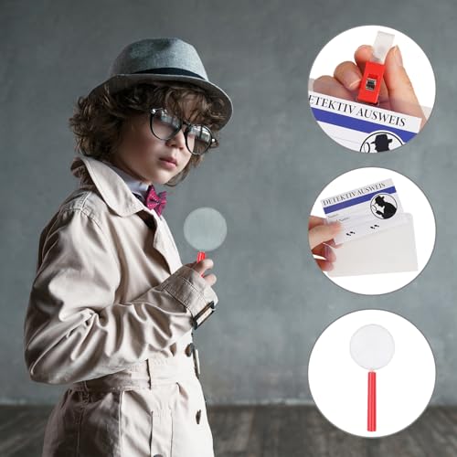 OSDUE Detektiv Set Kinder, 56 Stück Detektiv Geburtstag Mitgebsel, Detektivisches Rollenspiel mit Zauberstifte&Notizbuch, Detektive Spielzeug Kindergeburtstag Gastgeschenke für Jungen Mädchen