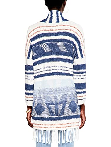 Nic+Zoe Womens Rolling Clouds Cardigan Sweater, Blue Multi, Large Us #TOP2