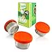 Vivykitchen Dipping Sauce Containers Set - 3 x 3.3oz Stainless Steel Snack Containers with Food-grade Silicone Lids - Leak-proof and Reusable - Also Suitable for Baby, Toddler, Kid food