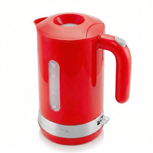 Image of OVENTE 1.8L Electric Kettle, BPA-Free with Easy-Fill Lid, Red KP413R | 1500W Fast Boiling Water Heater, Auto Shut-Off, Boil-Dry Protection, 360 Swivel Base, Clear-View Window, Removable Filter