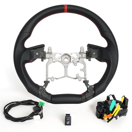 Full Leather Steering Wheel for Toyota Prado LC150 2010-2017/Tundra 2014-2021/4Runner 2014-2024 Steering Wheel Perforated Leather with Heating Upgrade Accessories (With Heating)