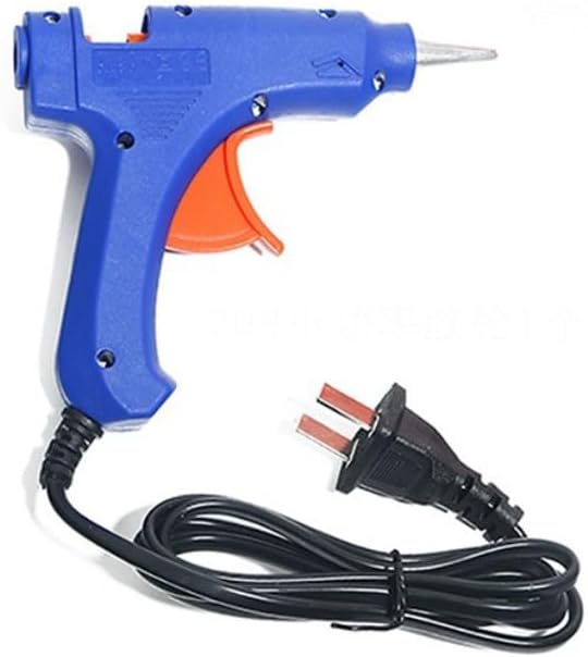 20W Mini Electric Heating Hot Melt Glue Gun High Temp Heater Melt Repair Tool Heat Gun Blue Mini Gun US Plug