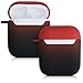 Produktbild kwmobile Hülle kompatibel mit Apple AirPods Kopfhörer - Silikon Schutzhülle Case Cover Zwei Farben Rot Schwarz