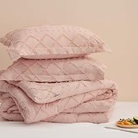 Bedsure Boho Tufted Coral Pink Twin XL Comforter Set — image 6