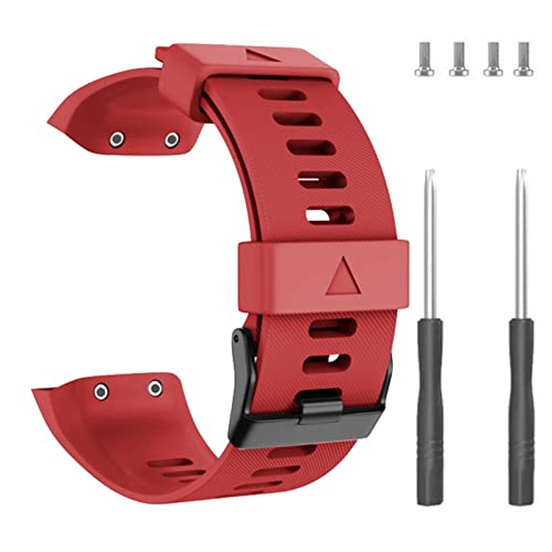 Bracelet Garmin Forerunner 35 en silicone rouge souple pour montre connectée
