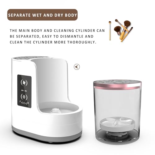 Limpiador de brochas de maquillaje eléctrico, limpieza eléctrica y secado rápido para familias perezosas, herramienta de limpieza automática de brochas de maquillaje con función de secado para todos - imagen 5