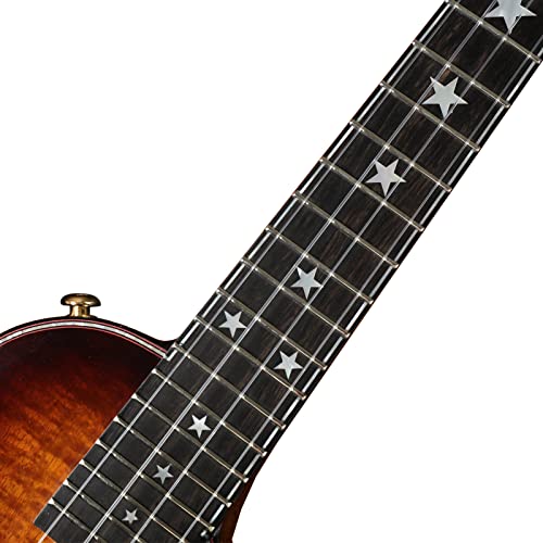 Enya Tenor Ukulele All Solid Hawaiian Koa Feng E Signature Pentagram Custom Ukelele Limited Version With Built-In Acousticplus Pickup And Hard Case(Enya E6 Fe Koa) #TOP3
