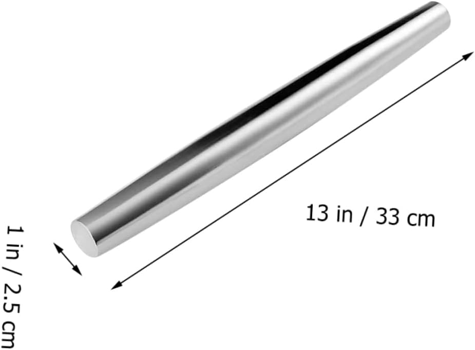 Bakery Equipment,Rolling Pin,Dough Lattice Roller 33cm Stainless Steel Rolling Pin Non-Slip Household Baking Roller