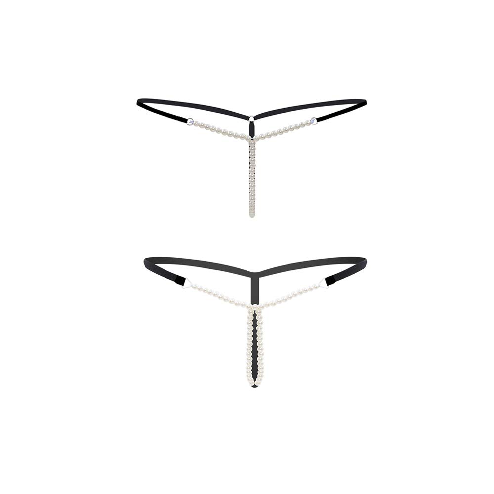 Women's G-String T-Back Thong with Beads 2 Styles Lingerie T-String Knickers