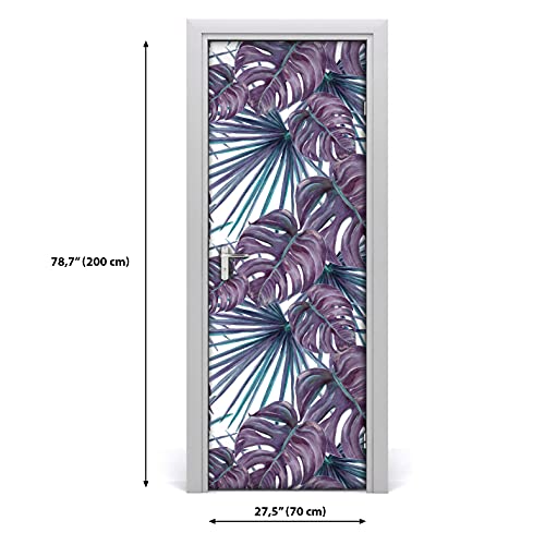 Fondo de pantalla para puertas estilo jungla tropical para transformar tu salón o dormitorio 3