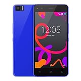 Mb Accesorios Funda Carcasa Gel Azul para BQ AQUARIS M5.5/M2017, Ultra Fina 0,33mm, Silicona TPU de Alta Resistencia y Flexibilidad