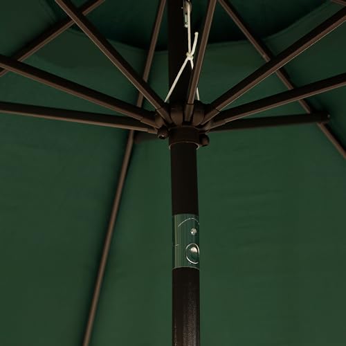 Image of Blissun 9' Outdoor Patio Umbrella, Outdoor Table Umbrella, Yard Umbrella, Market Umbrella with 8 Sturdy Ribs, Push Button Tilt and Crank