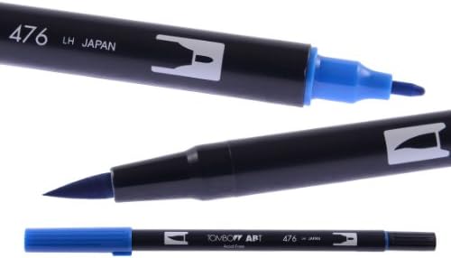Tombow ABT Dual Brush Pen includes Blender Pen - Ocean Colours (Pack of 12)