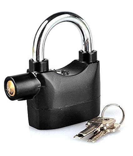 Hyderon Alarm Security Lock for Home and Office Door with Motion Sensor and 3 Keys (Black) (Pack of 1 Pcs)