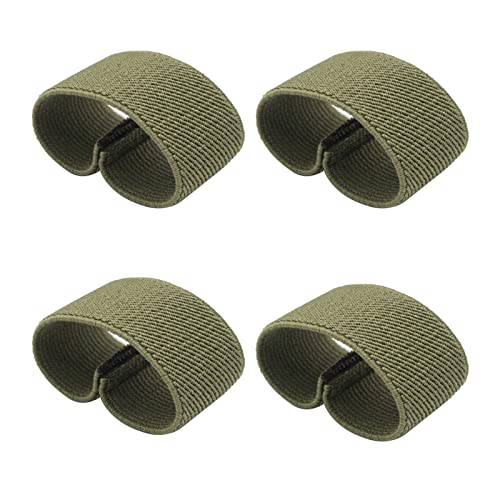 TACNEX 1 Wide Straps/Belt Keepers Elastic Military Webbing Holder Tactical Belt Loop Stays Backpack/Harness Strap/Sling Retainer Band Organizers (4 pcs Ranger Green)