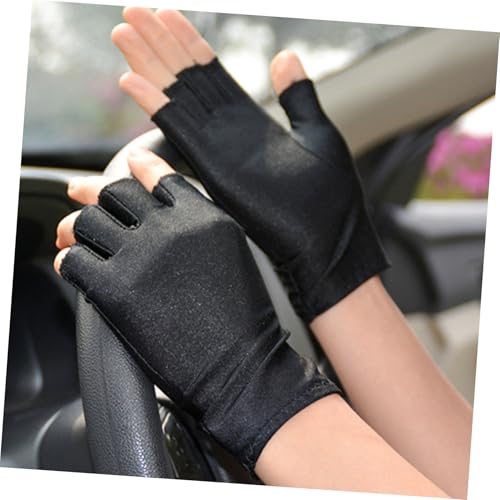 Guantes de medio dedo mujer evitan quemaduras solares al conducir y caminar 6