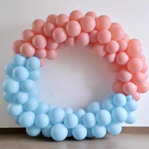 Image of Regular Balloon Combo For Decoration with Glue Dots & Balloon Arch Strip - Party Decor Set For Easy Party Setup (BLUE RED, 100)