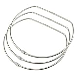 MEETOOT 3PCS 8 Inch Storage and Organisation Ring Silver D Tape Storage Ring Organiser for Warehouse Management and DIY Project and Decoration