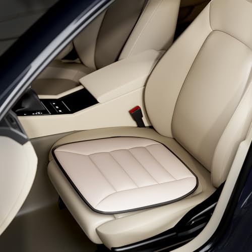 Image of Frido Slim Seat Cushion for Office Chair | Car & Wheelchair - 3cm Thin Memory Foam Cushion for Back Support & Pressure Relief - Non-Slip | Breathable Comfort Pad for Long Sitting (Beige)