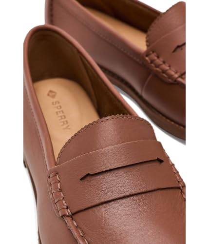 Image of Sperry Women's Seaport Penny PlushWave Saffiano / Metallic Leather Penny Loafer