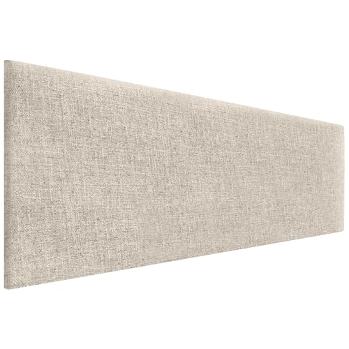 DHOME Cabecero de Lino Natural Liso Cabezal Tapizado Cama Dormitorio Moderno Top Trending (Lino Natural, 150cm (Camas 150/160))