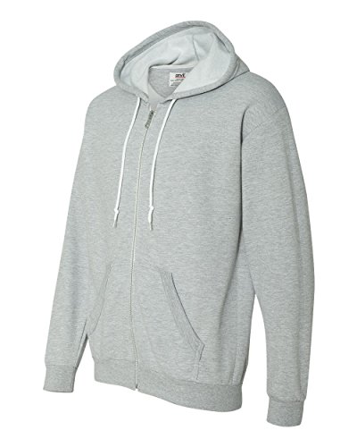 Anvil Full Zip Hooded Fleece (71600) Heather Grey, M3