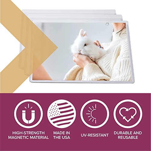 Verve Magnetic Photo Pocket Picture Frames For Refrigerators And Lockers, Holds 2.5 X 3.5 Inch Pictures, 10 Pack #TOP6