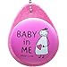 マタニティマークBABY in MEベイビーインミー マタニティふっくらバッジ ピンク キーホルダータイプに使えるアタッチメント付き