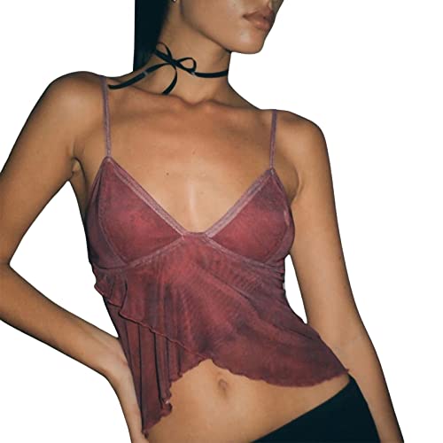 Yassiglia Damen Y2K Top Sexy Corset Crop Top Camisole Slim Fit Cami Top...