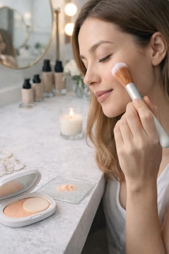 Image of Makeup Beauty Blender Sponge Set with Storage Box & Bonus Brush - 4PCS Soft Makeup Sponge for Foundation, Concealer & Powder - Cosmetic Blender for Wet & Dry Use - Professional Makeup Applicator (4 Sponge + Makeup Brush)